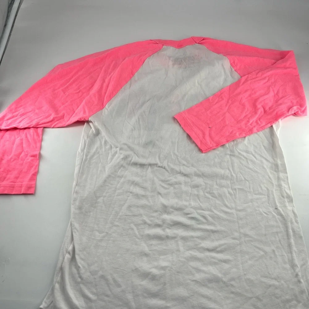 Crazy Train Pink and White Long Sleeve Tee with Striped Animal - Picture 4 of 4